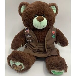 Build A Bear Girl Scouts Thin Mints Brown Bear-Uniform 15" Plush EUC